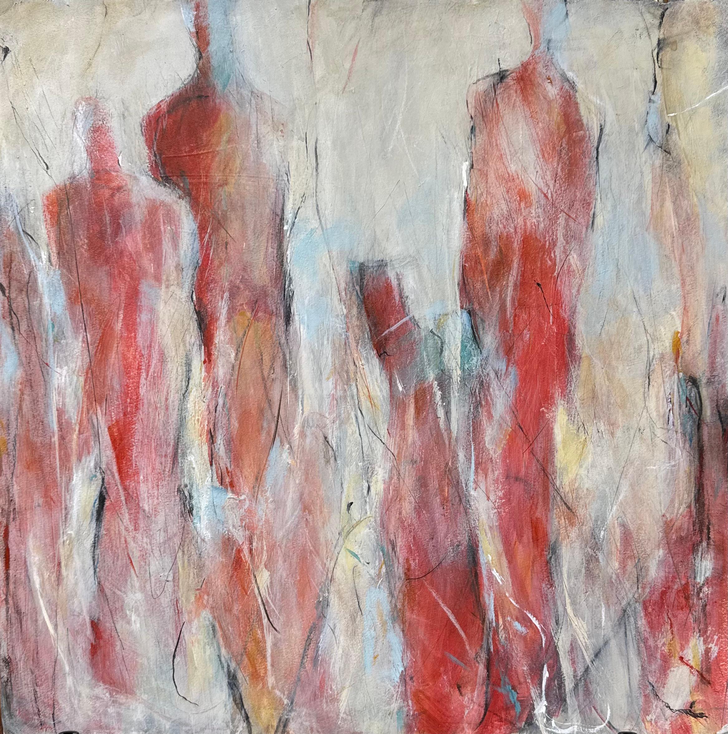 Figurative Painting di Kathy Elliott - Alla ricerca di fili comuni