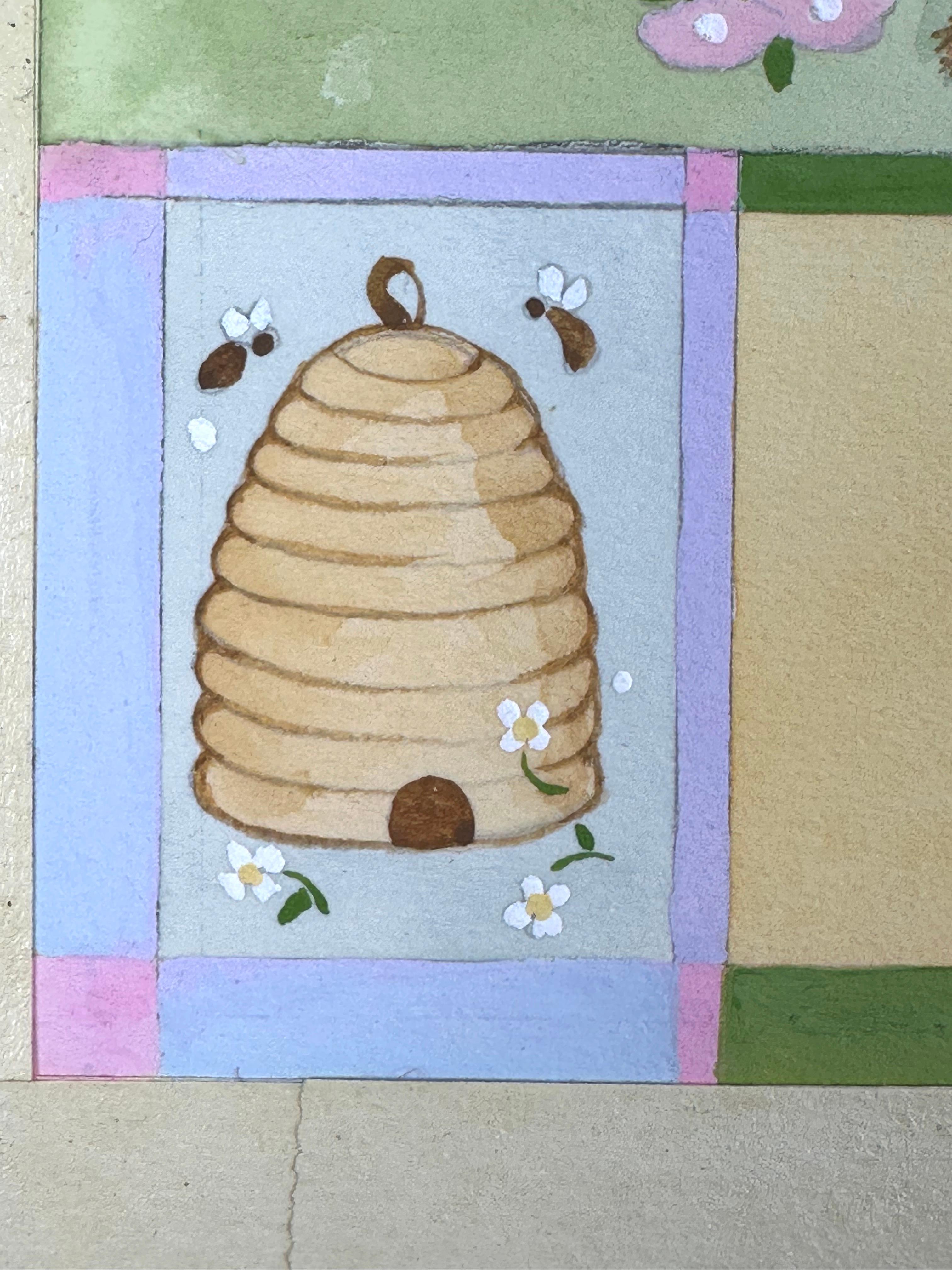 Animal Bunny Birthday (Greeting Card Illustration Art Children's bedroom decor) For Sale 4