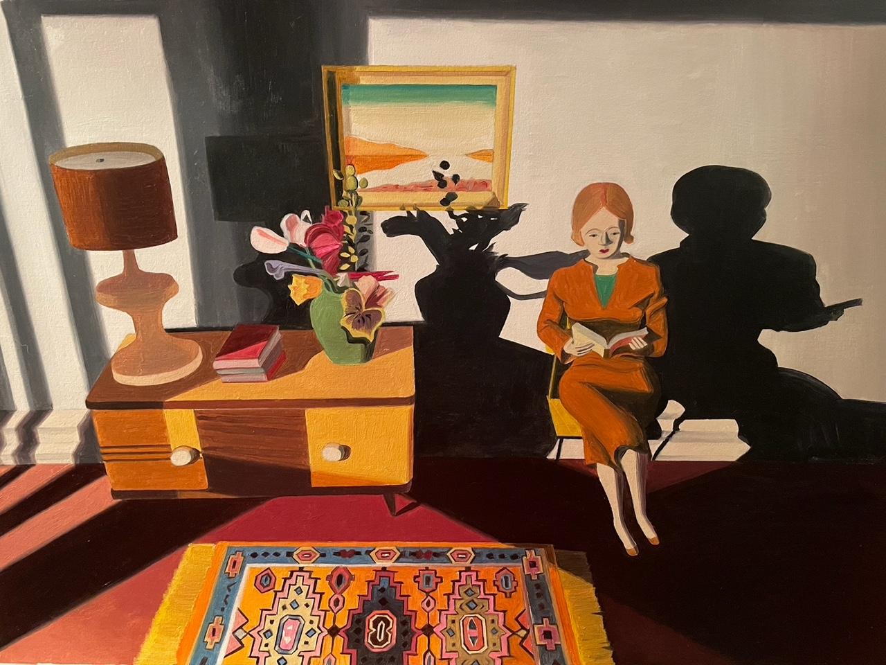 Kathy Osborn Interior Painting - Woman in Brown Dress