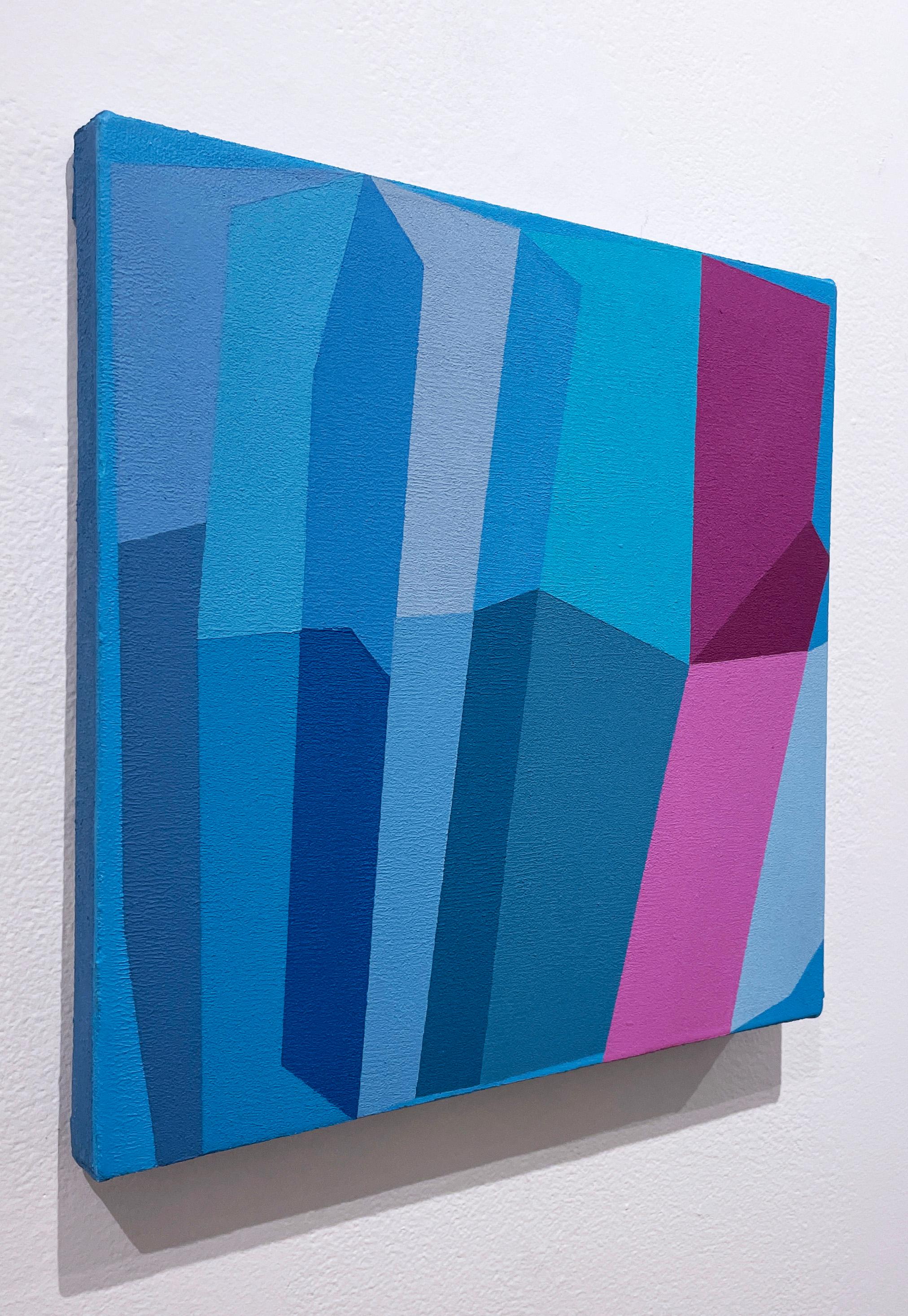 Uniformly Coordinated Tectonic Preferences II - Blue Abstract Painting by Kati Vilim