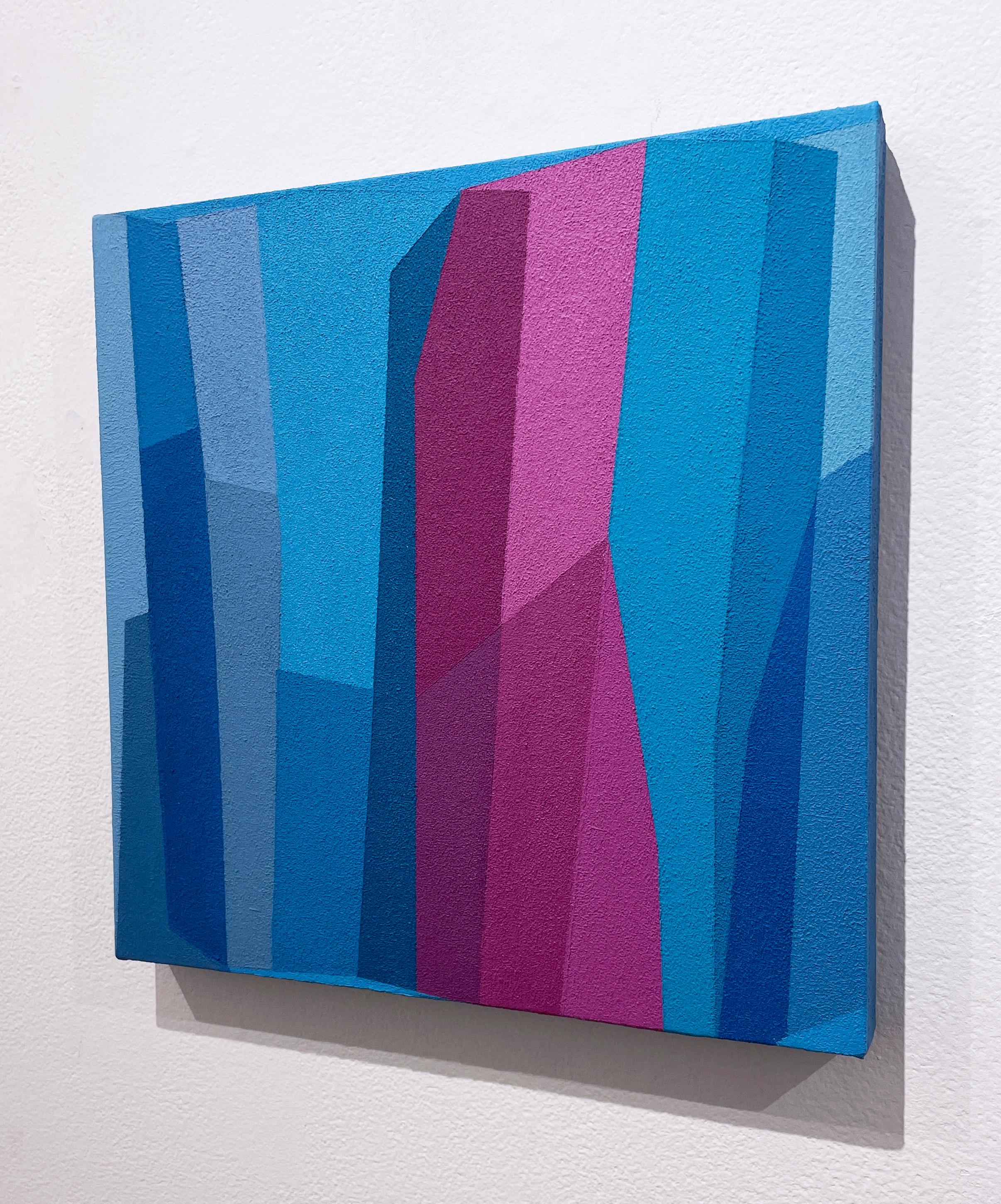 Préférences Tectoniques coordonnées de manière unique IV - Bleu Abstract Painting par Kati Vilim