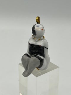 "Kati Zorn" Porzellan Pendant 18 K Gold Diamond