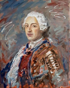 King in Blue, Painting, Oil on Canvas