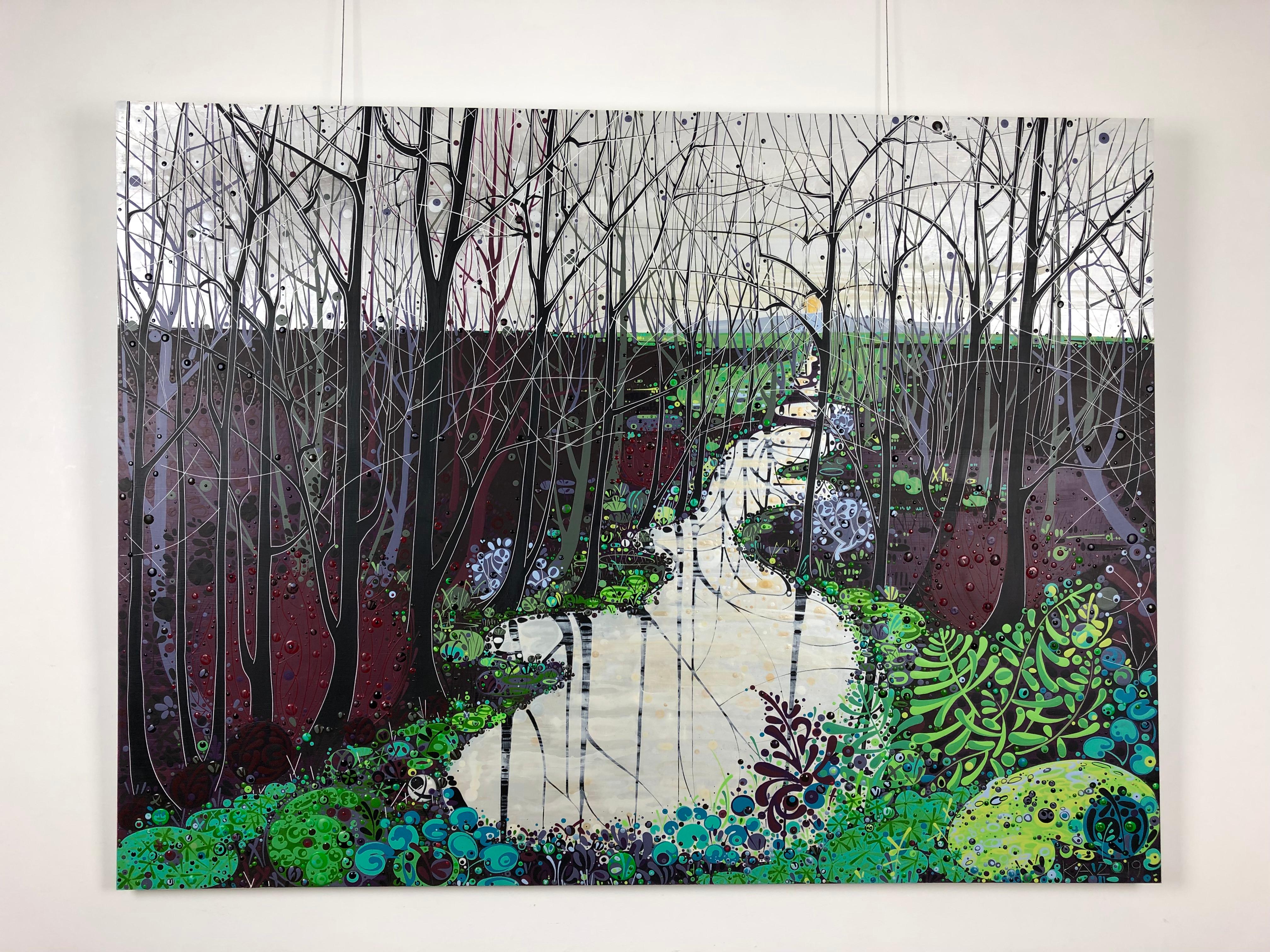 Mid Winter Marchland 1 - Painting by Katie Allen
