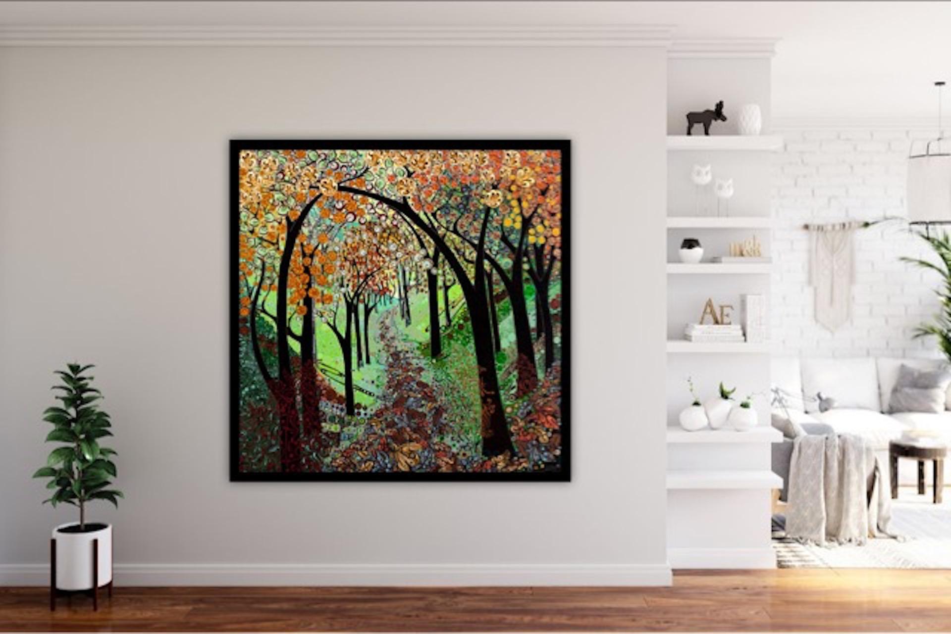 Autumn Tree Tunnel BY KATIE ALLEN, Semi-Abstract Landscape, Affordable Art 2
