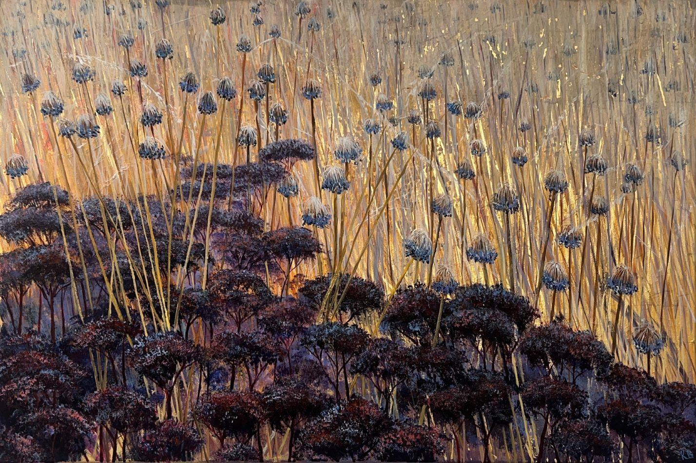 Katie Brent Landscape Painting - Autumn Dream - Landscape, flowers, nature, countryside