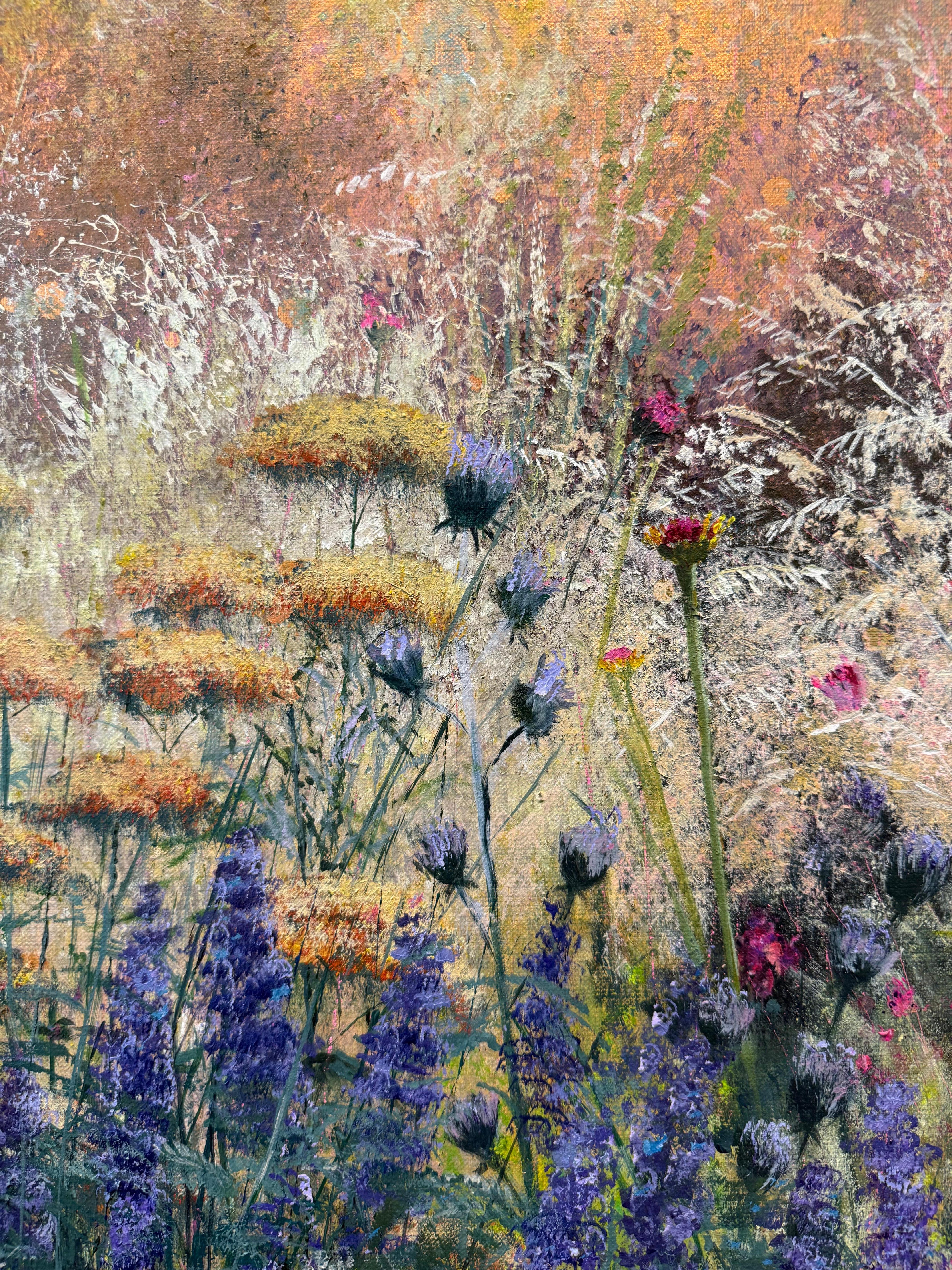 Dusklight Garden - Painting by Katie Brent