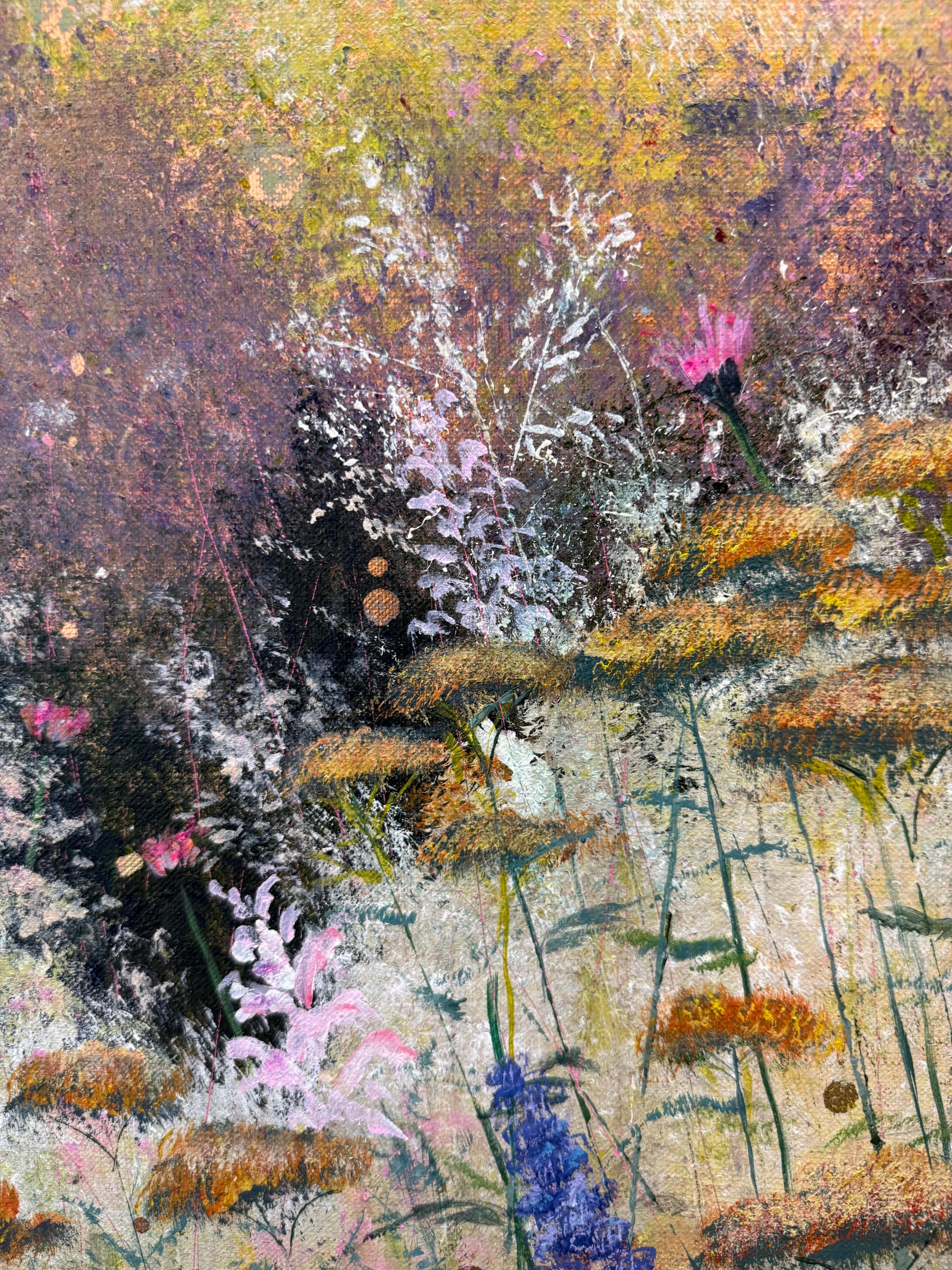 Dusklight Garden - Land Painting by Katie Brent