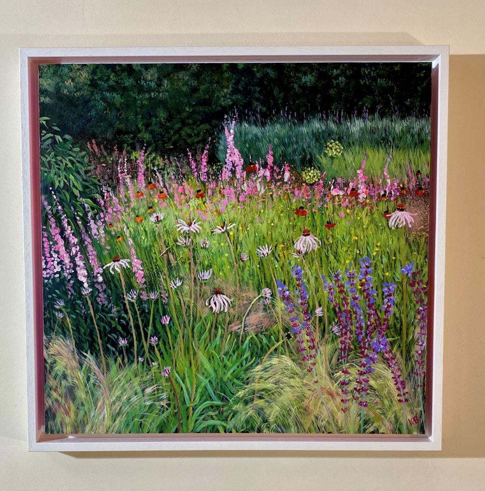 Prato d'estate - Paesaggio, fiori, Nature, campagna - Painting Contemporaneo di Katie Brent
