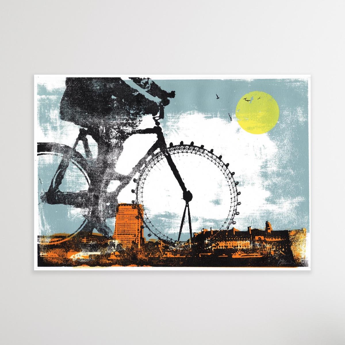 'Southbank II' Serigrafia originale, Stampa d'arte, Londra, Inghilterra - Print Contemporaneo di Katie Edwards 