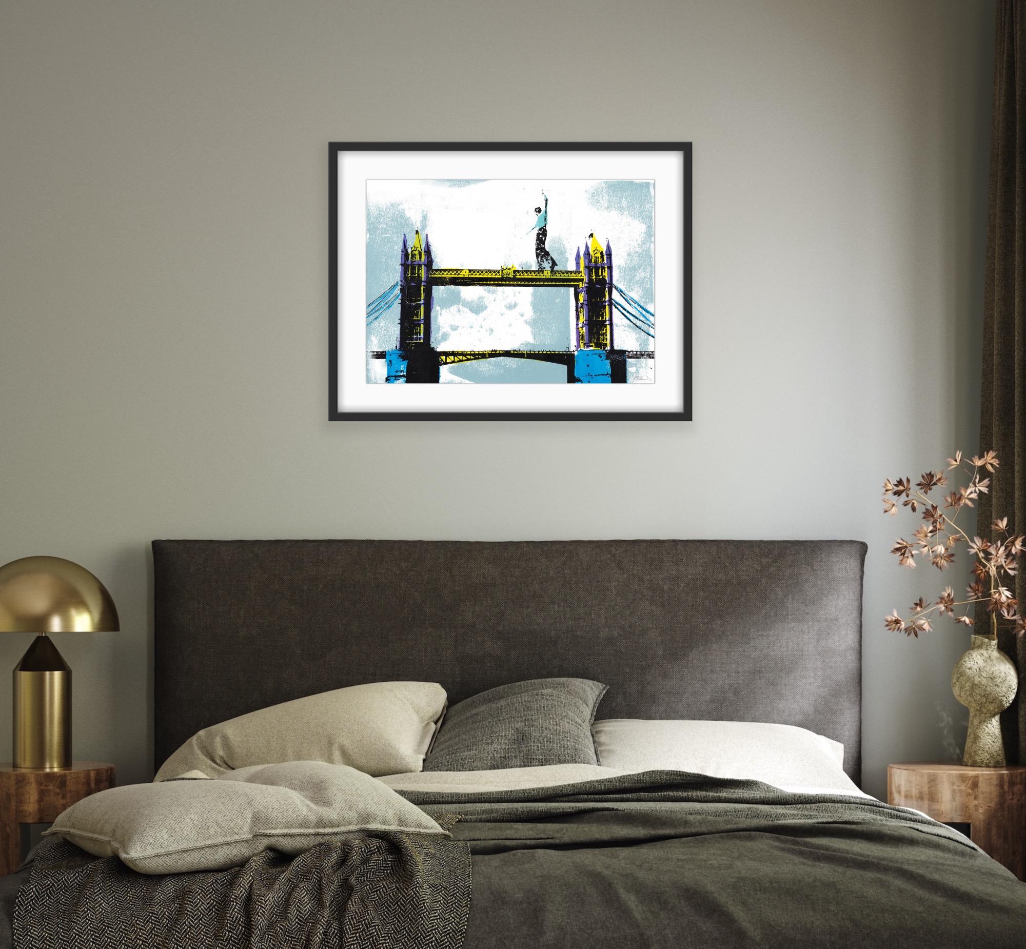 'Tower Bridge II' Original Silkscreen Print, Art print, London, England For Sale 1
