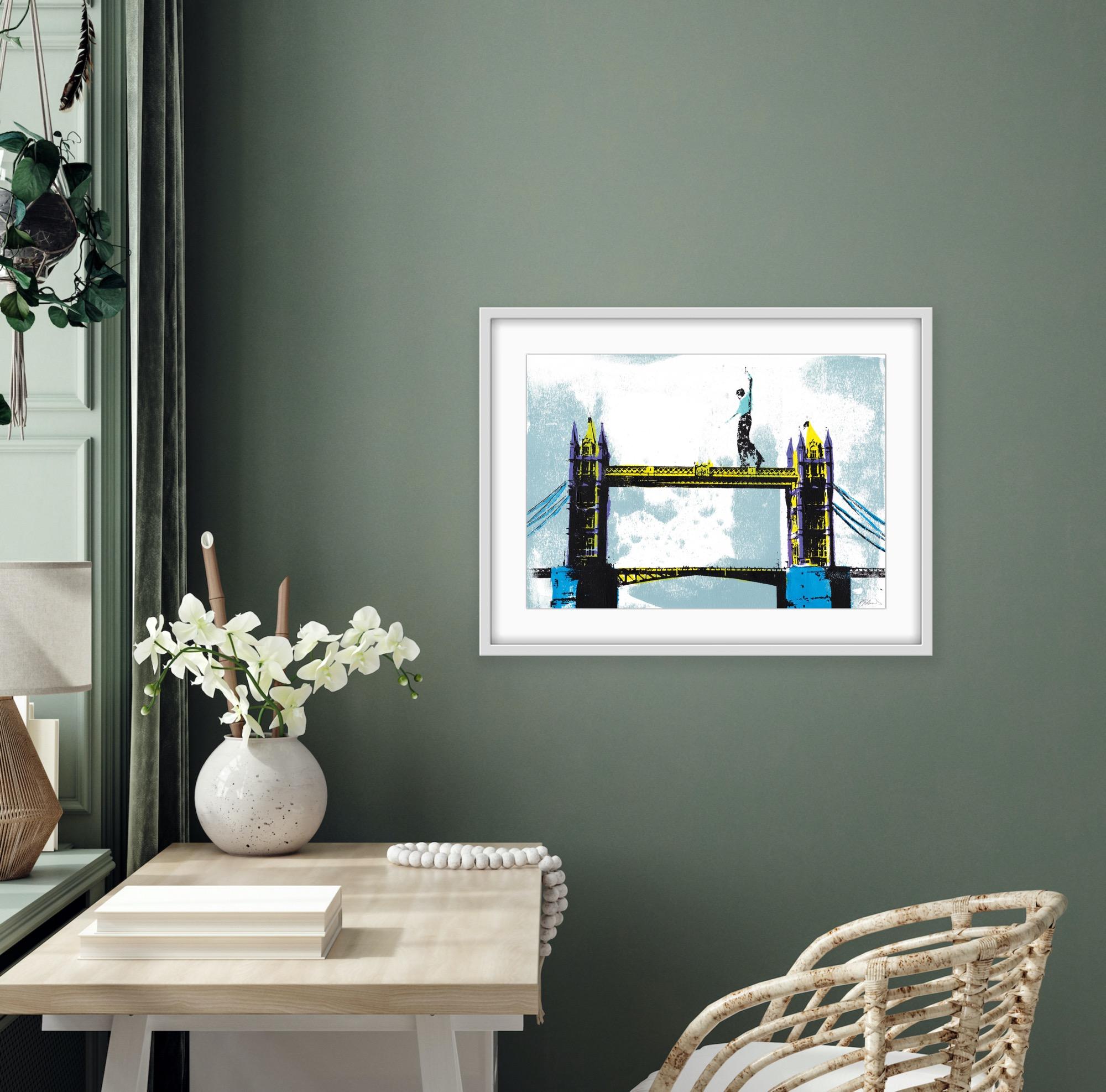 'Tower Bridge II' Original Silkscreen Print, Art print, London, England For Sale 2