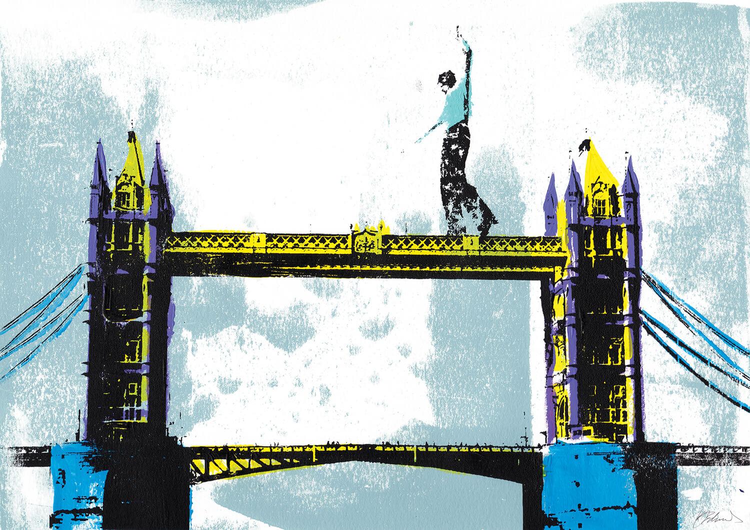 'Tower Bridge II' Original Silkscreen Print, Art print, London, England
