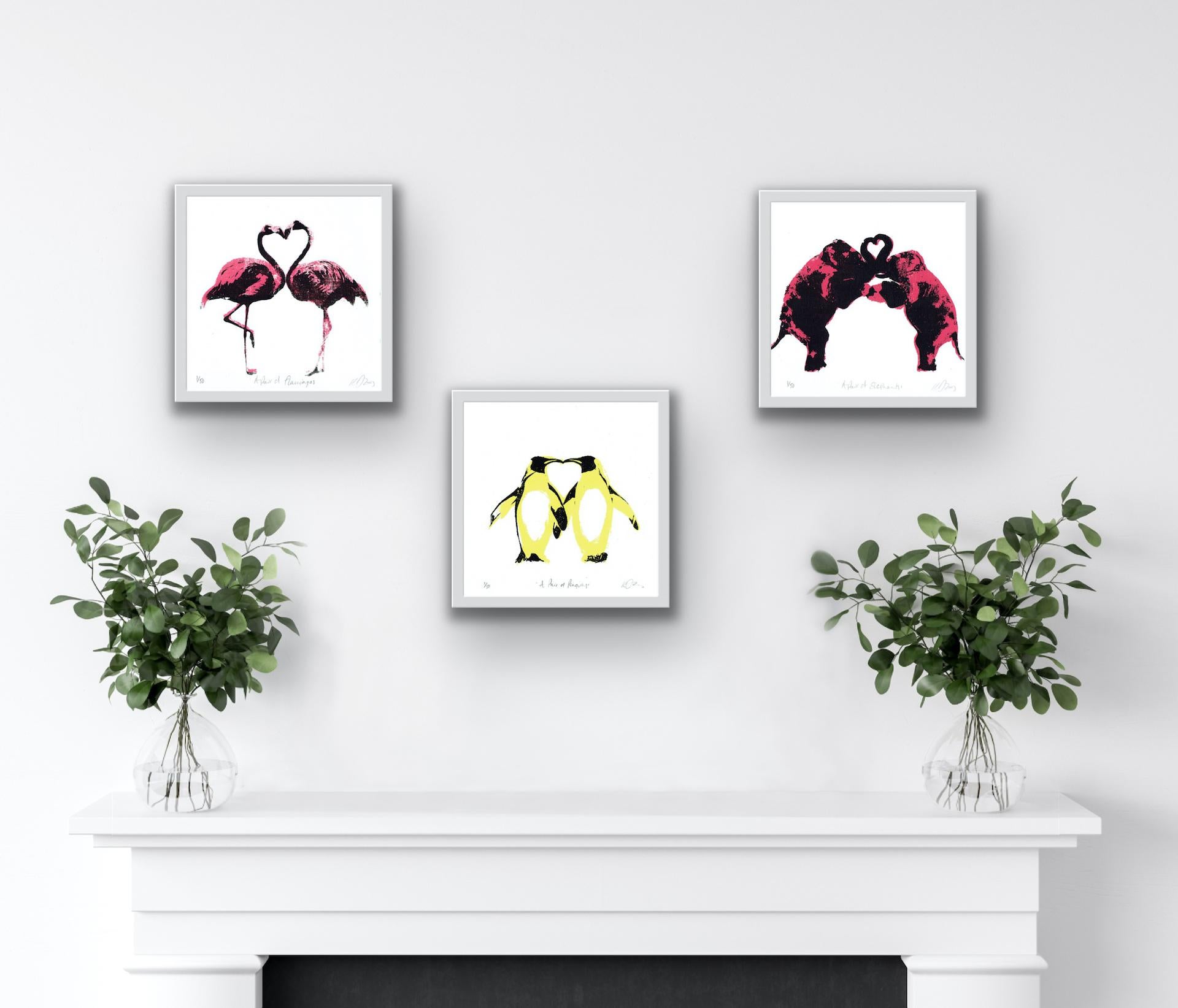 A Pair Of Animals Triptych, Katie Edwards, Limited Edition Prints, Animal Art 2