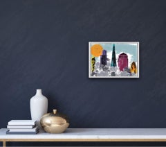 Sopra le nuvole, Katie Edwards, Arte luminosa, Stampe architettoniche contemporanee