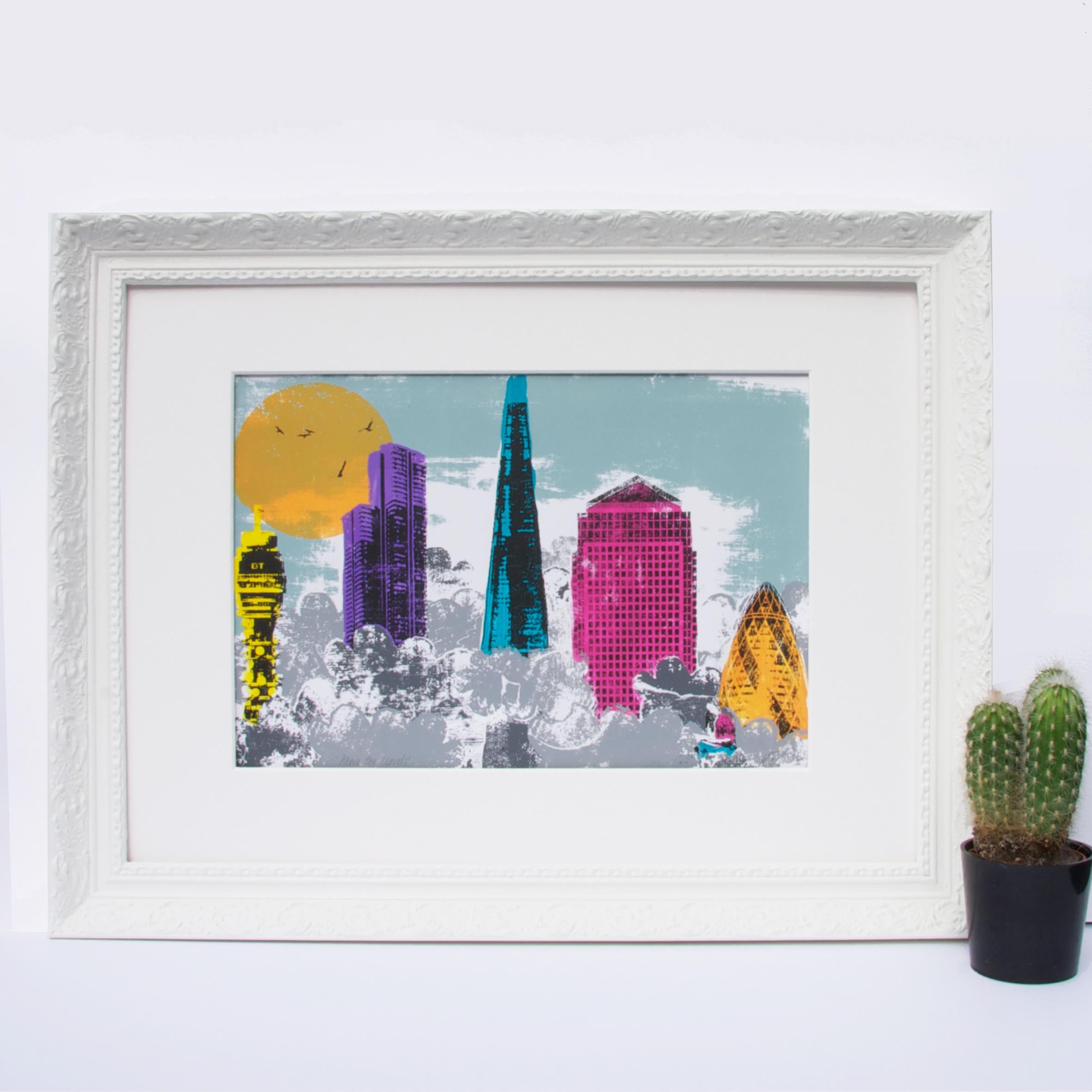 Above the Clouds, Katie Edwards, Bright Art, Contemporary Architectural Prints For Sale 2