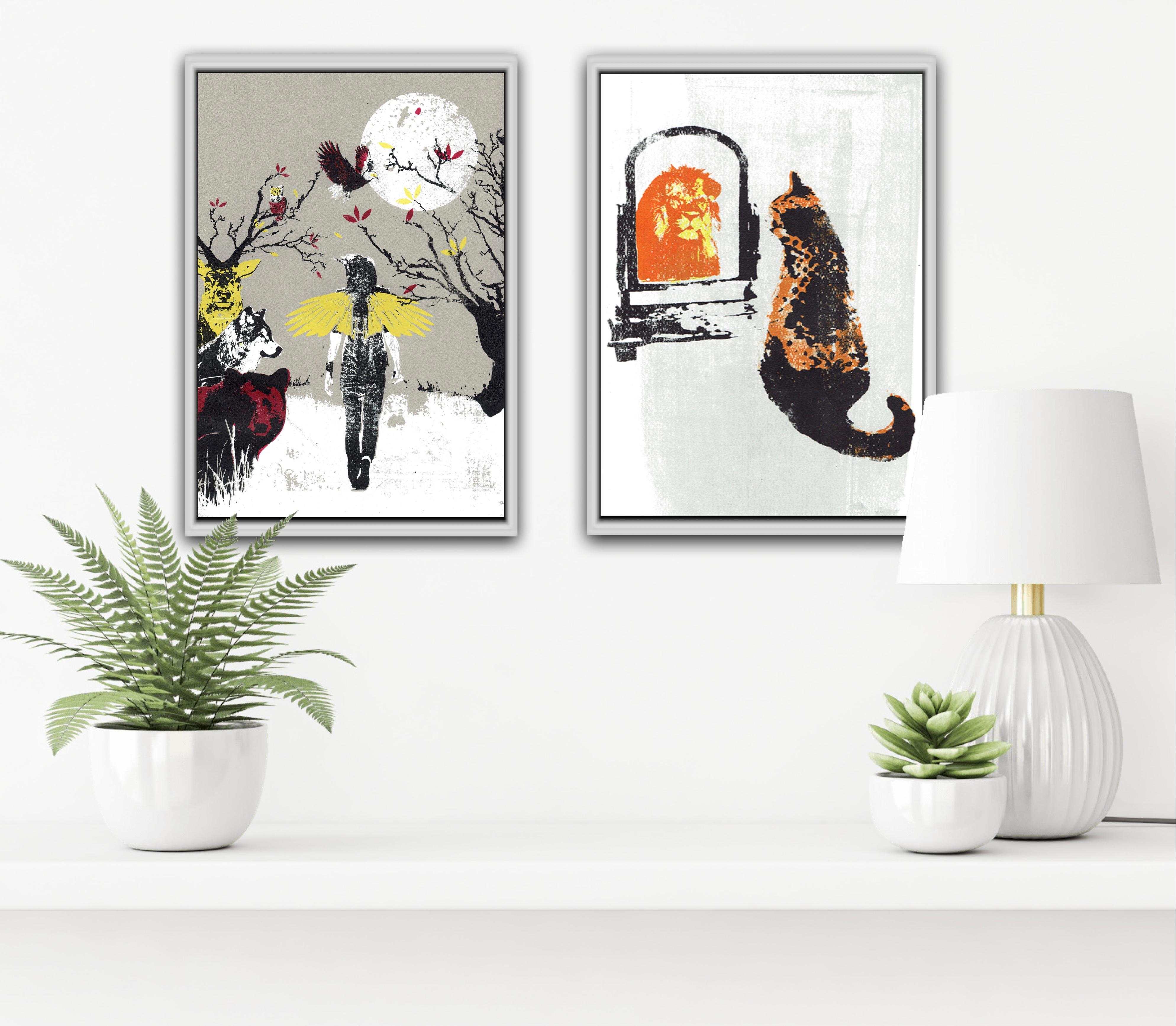Guiding the Way II and Think Big III diptych - Contemporary Print by Katie Edwards