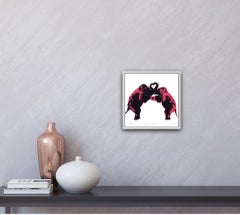 Katie Edwards, A Pair of Elephants, Original Silkscreen Print, Affordable Art