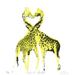 Katie Edwards, A Pair of Giraffes, Animal Art, Affordable Art