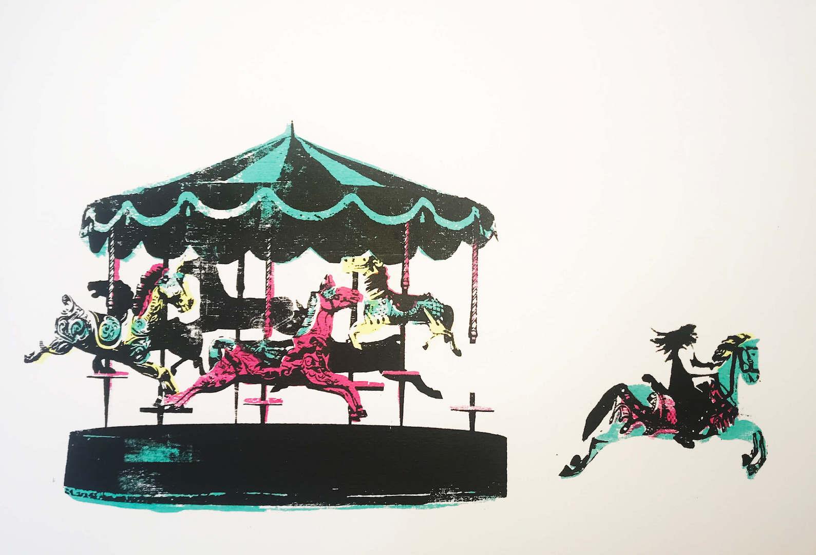 Katie Edwards, Joy II, Limited Edition Print, Affordable Art, Circus Art