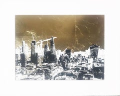 Katie Edwards, London Gold II, London Art, Cityscape Art, Affordable Art
