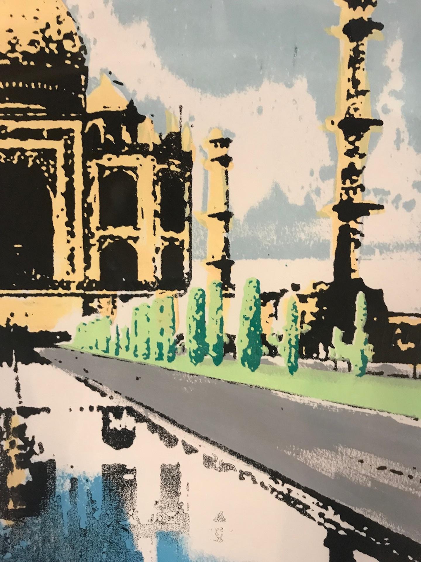 Katie Edwards, Taj Mahal, Contemporary Limited Edition Indian Architectural Art For Sale 1