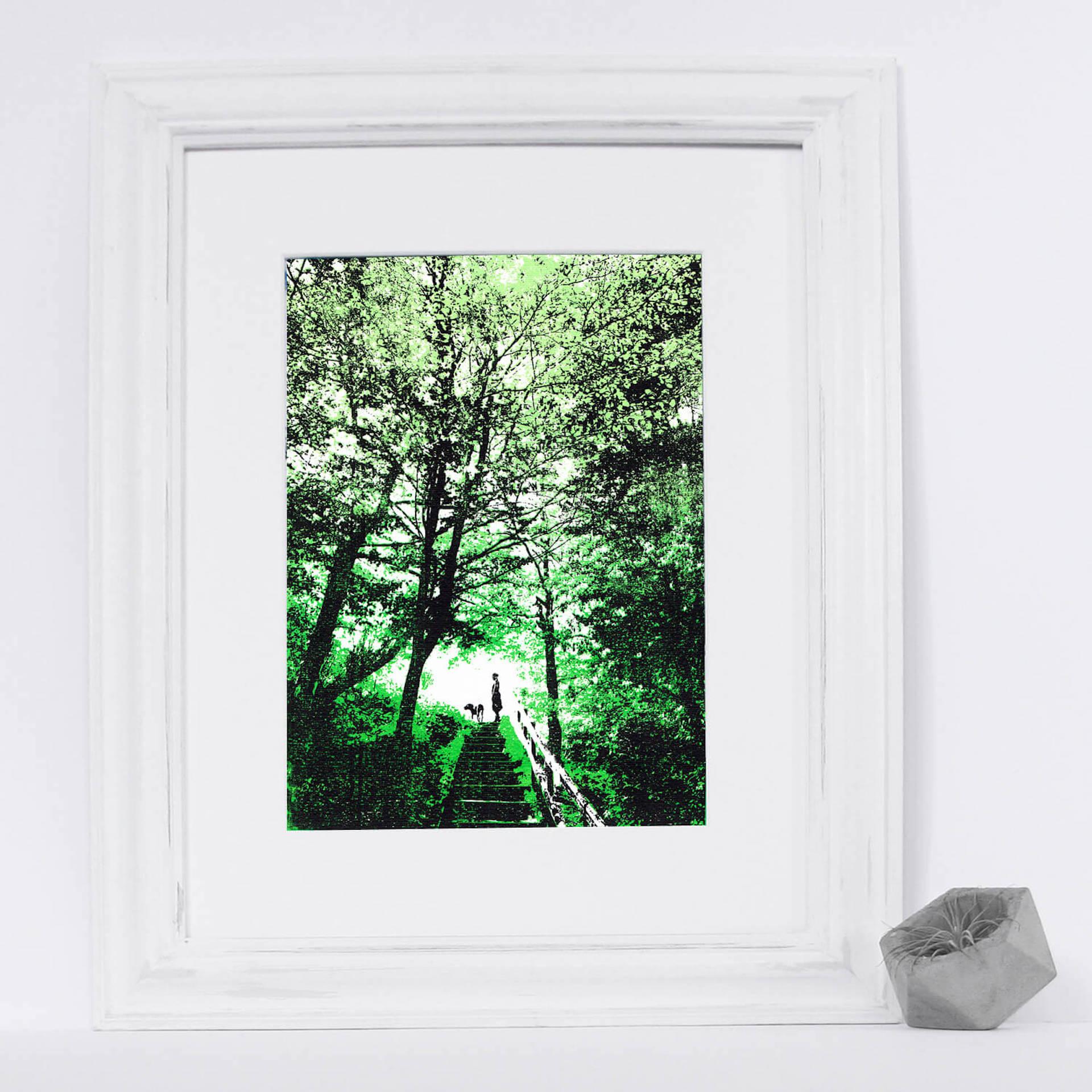 Katie Edwards, Passeggiate nel bosco, Serigrafia originale, Arte accessibile in vendita 3