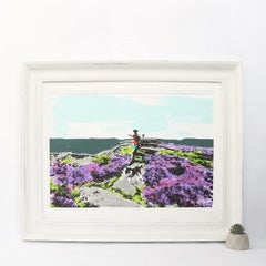 Sobre Owler Tor, Serigrafía original de Katie Edwards, Arte Animal, Arte Brillante