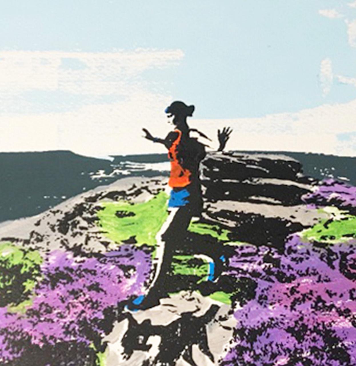 Over Owler Tor, Serigrafia originale di Katie Edwards, Arte Animale, Arte Luminosa in vendita 3