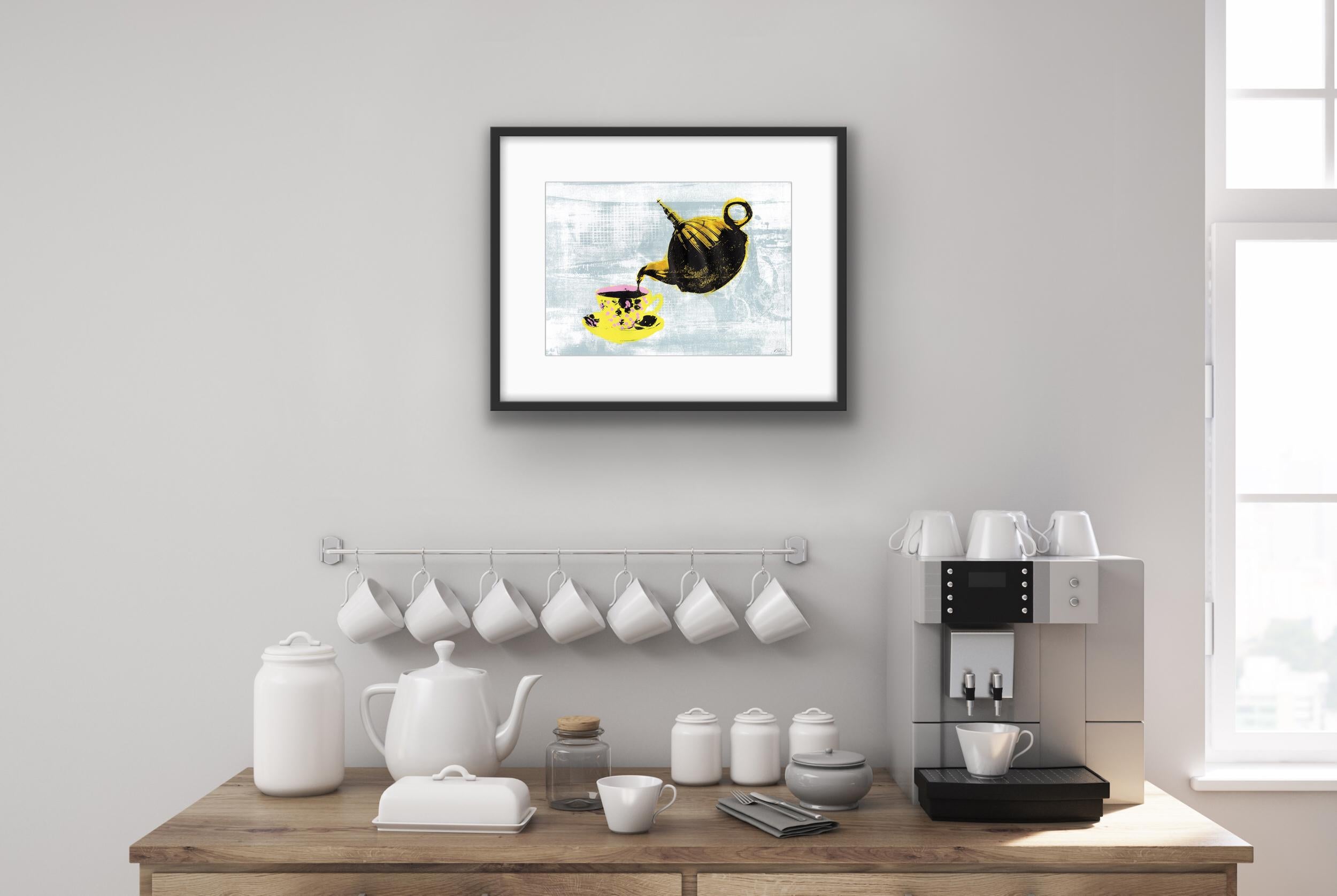 St Pauls, Pop Art Style Prints, Colourful Interior Artwork, London Architecture - Gray Still-Life Print by Katie Edwards