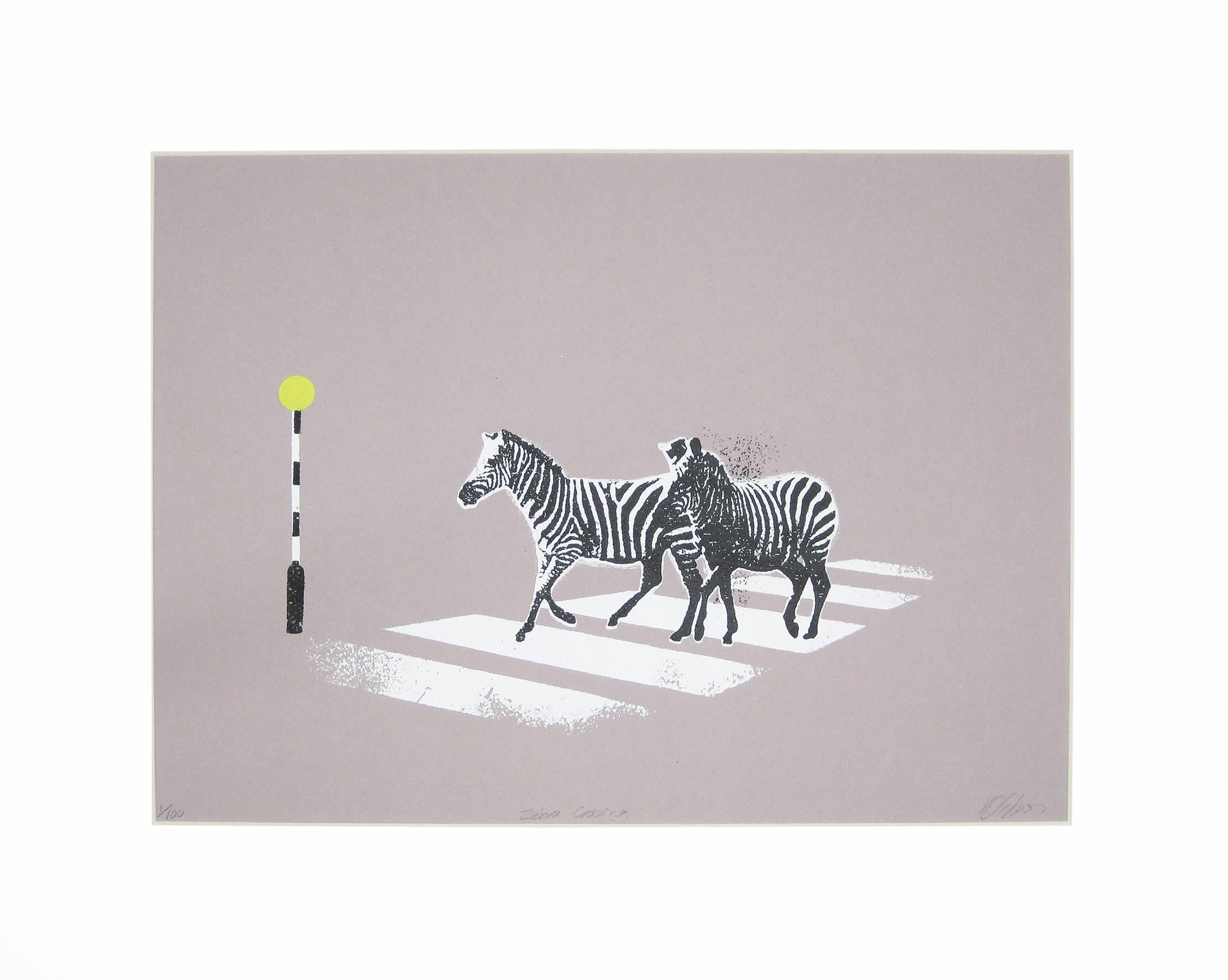 animal zebra crossing