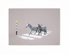 Zebra Crossing, Katie Edwards, Animal Art, Affordable Art, Contemporary Prints