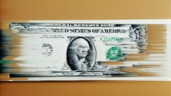 Dollar, œuvre d'art numérique, photographie d'art pop en édition limitée sur aluminium