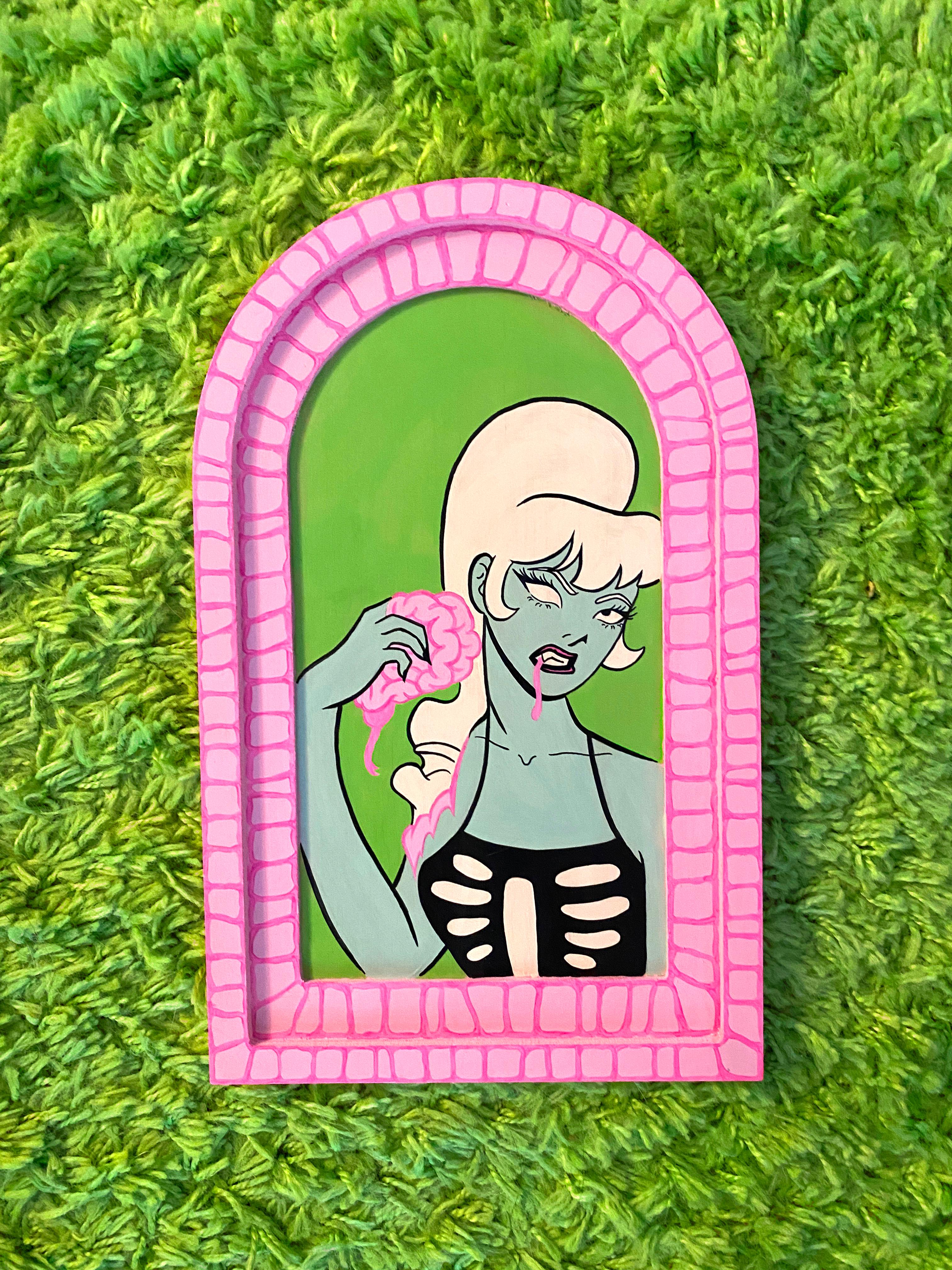 „Zombie“ (2024) von Katie Mansfield, Original-Acrylgemälde im Angebot 1