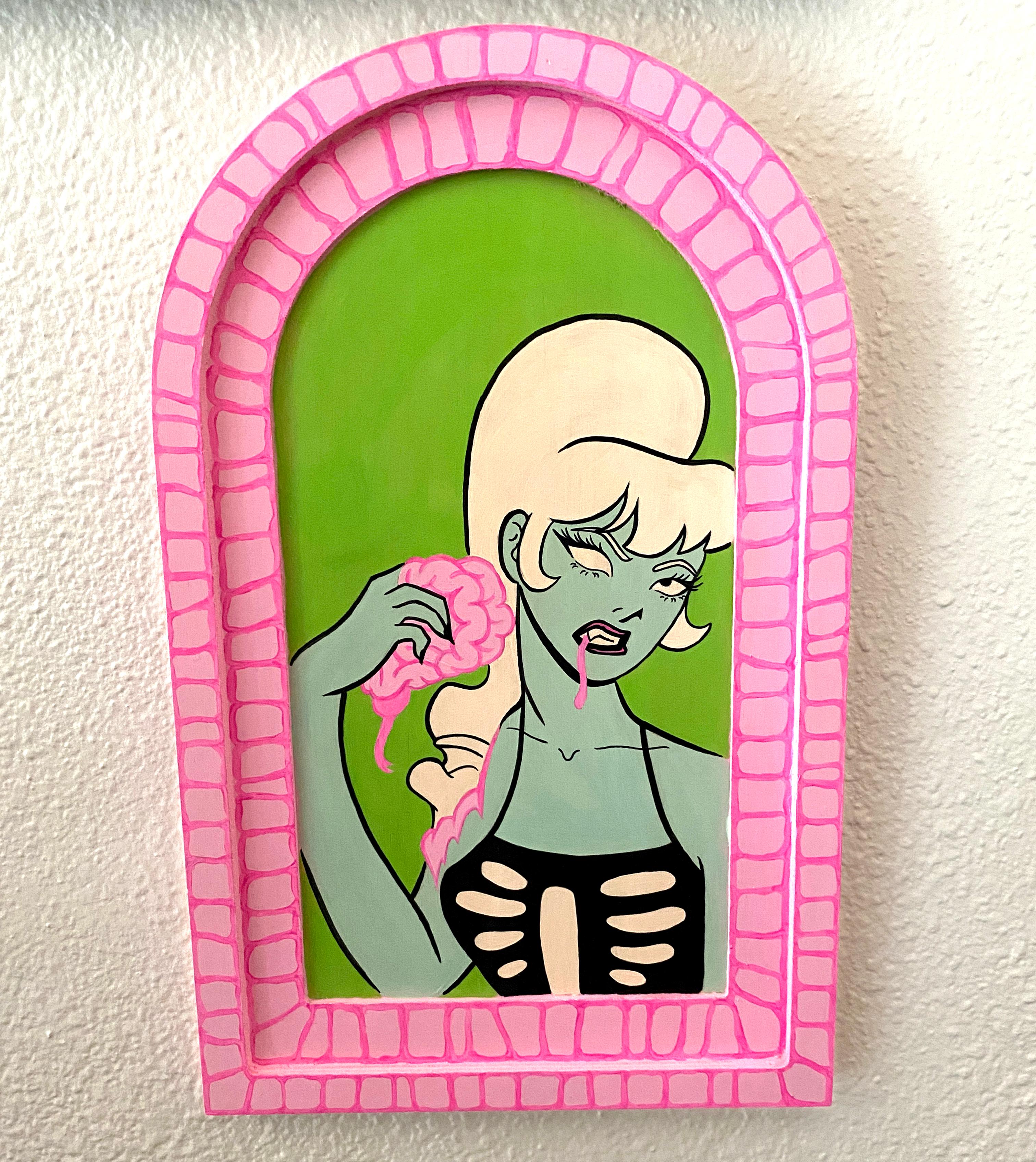 „Zombie“ (2024) von Katie Mansfield, Original-Acrylgemälde im Angebot 2