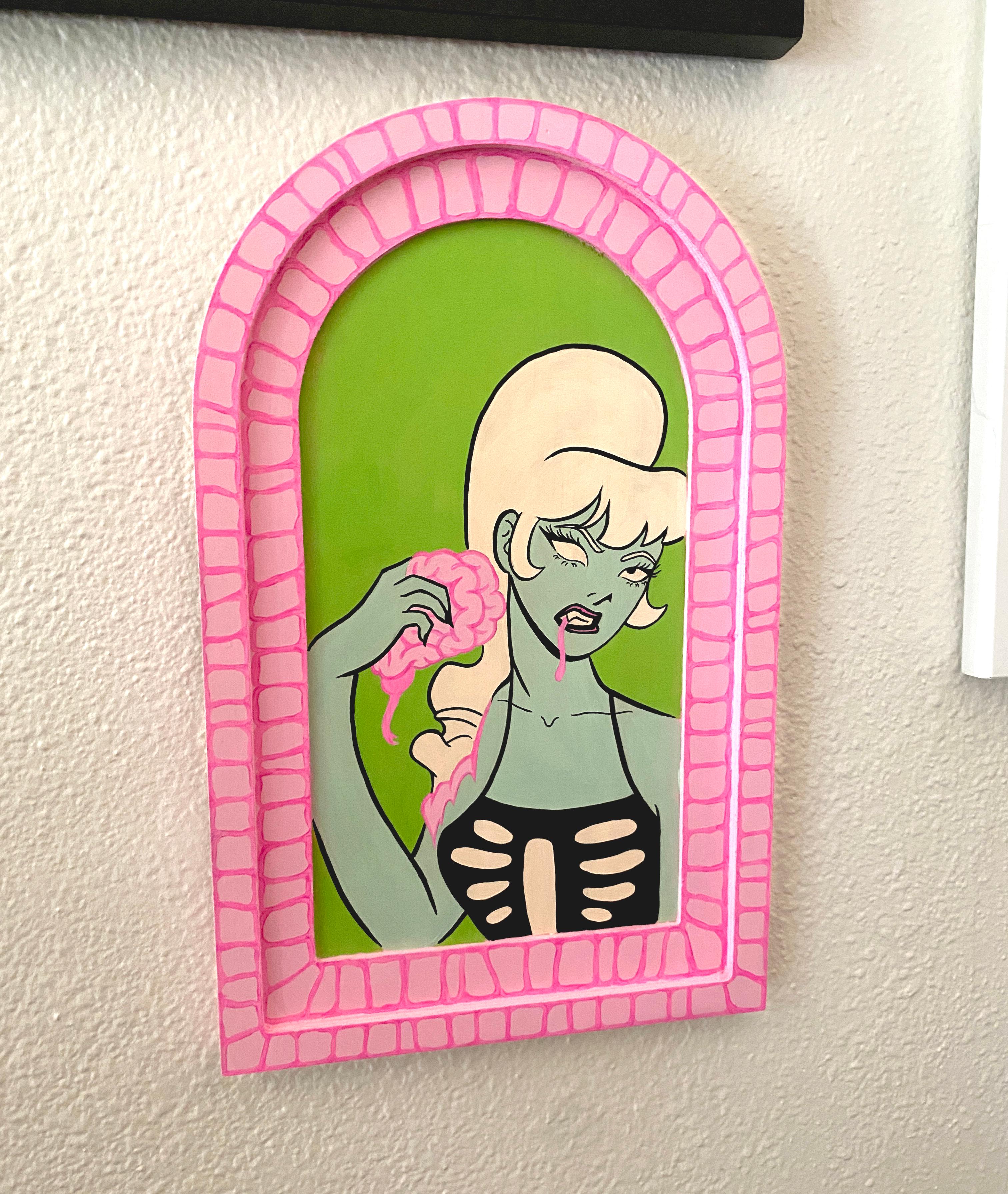 „Zombie“ (2024) von Katie Mansfield, Original-Acrylgemälde im Angebot 3