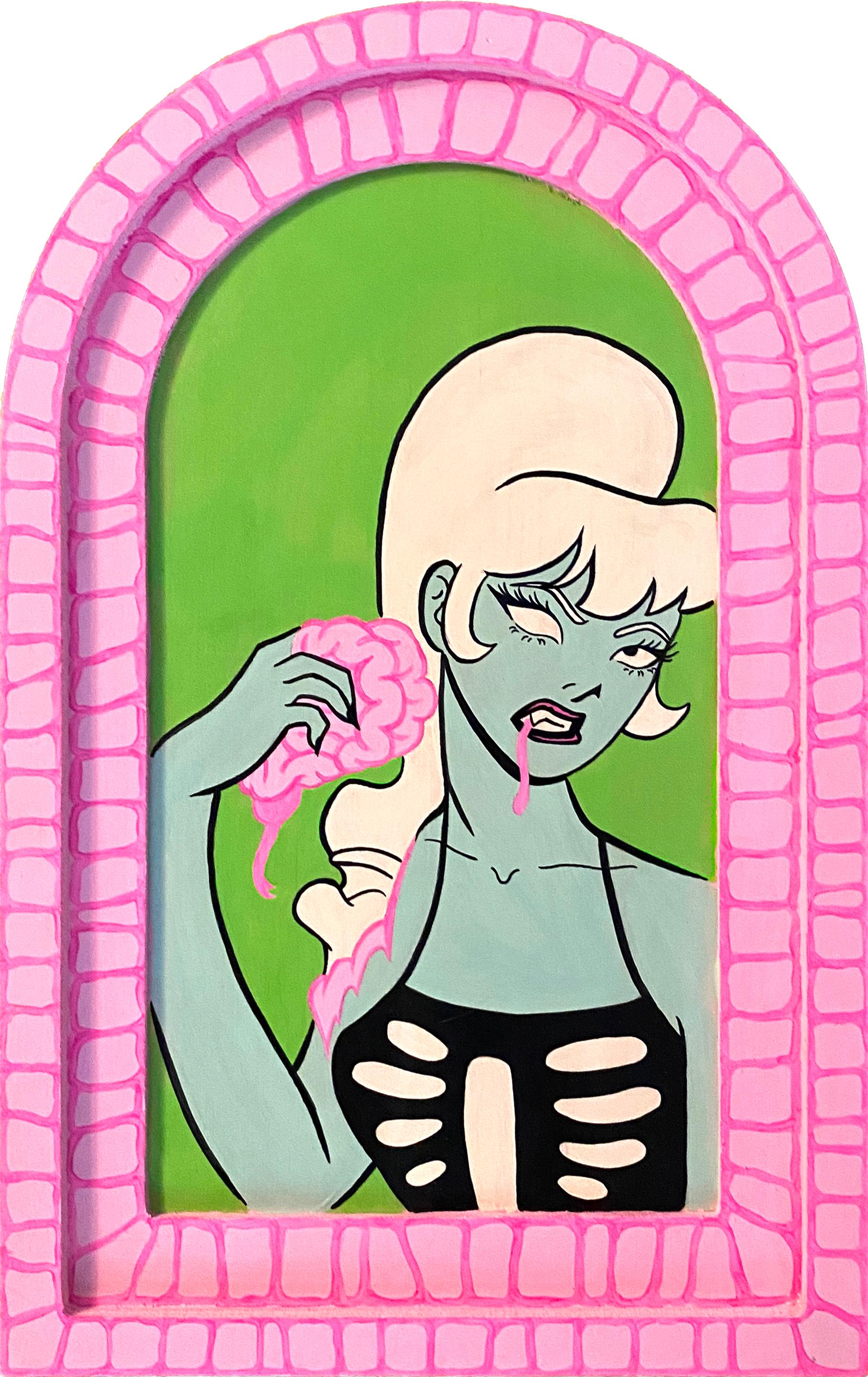 "Zombie" (2024) par Katie Mansfield, peinture acrylique originale