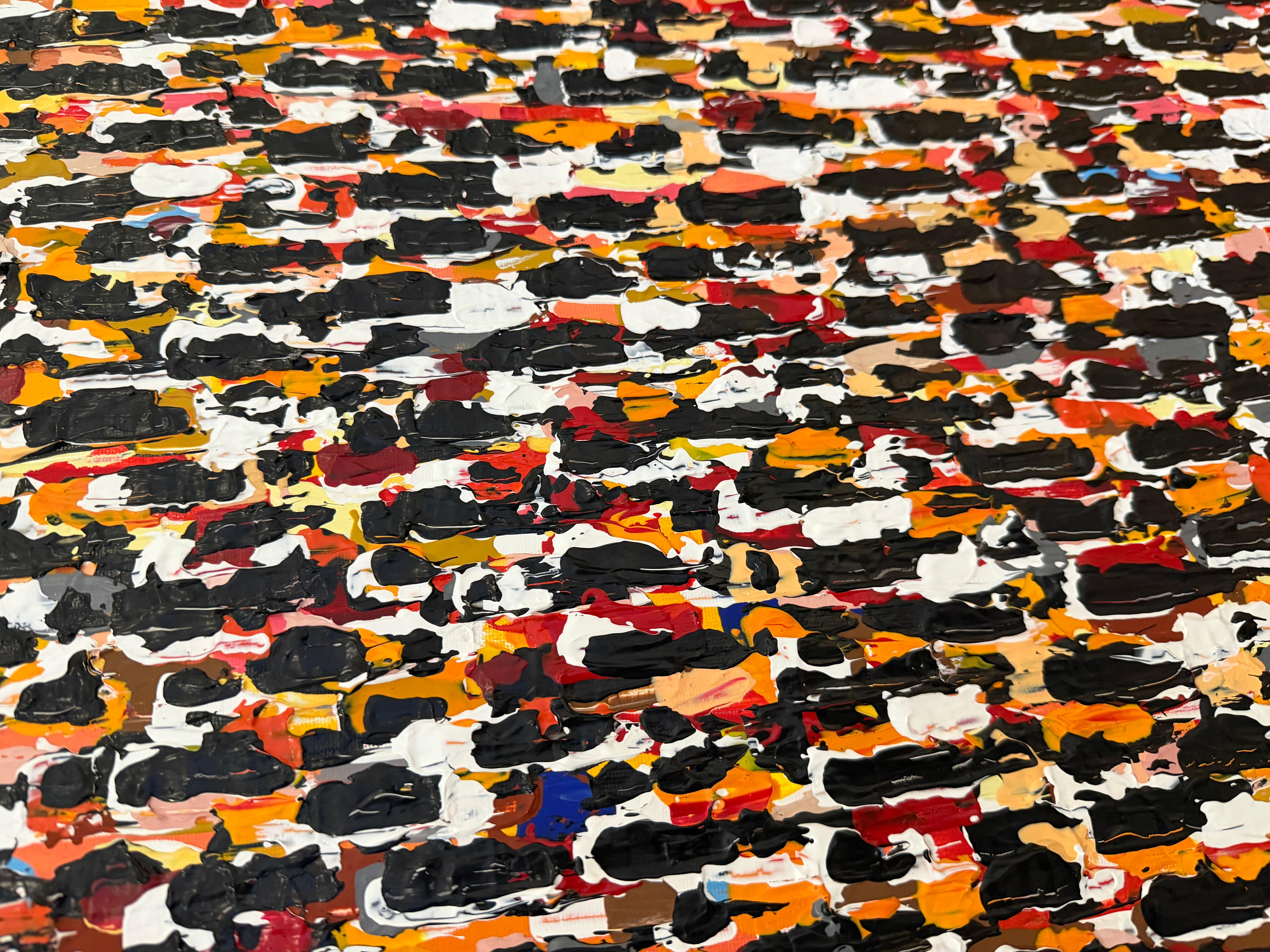 Knebworth, Originalgemälde, zeitgenössisch, Landschaft (Schwarz), Abstract Painting, von Katie Murrell