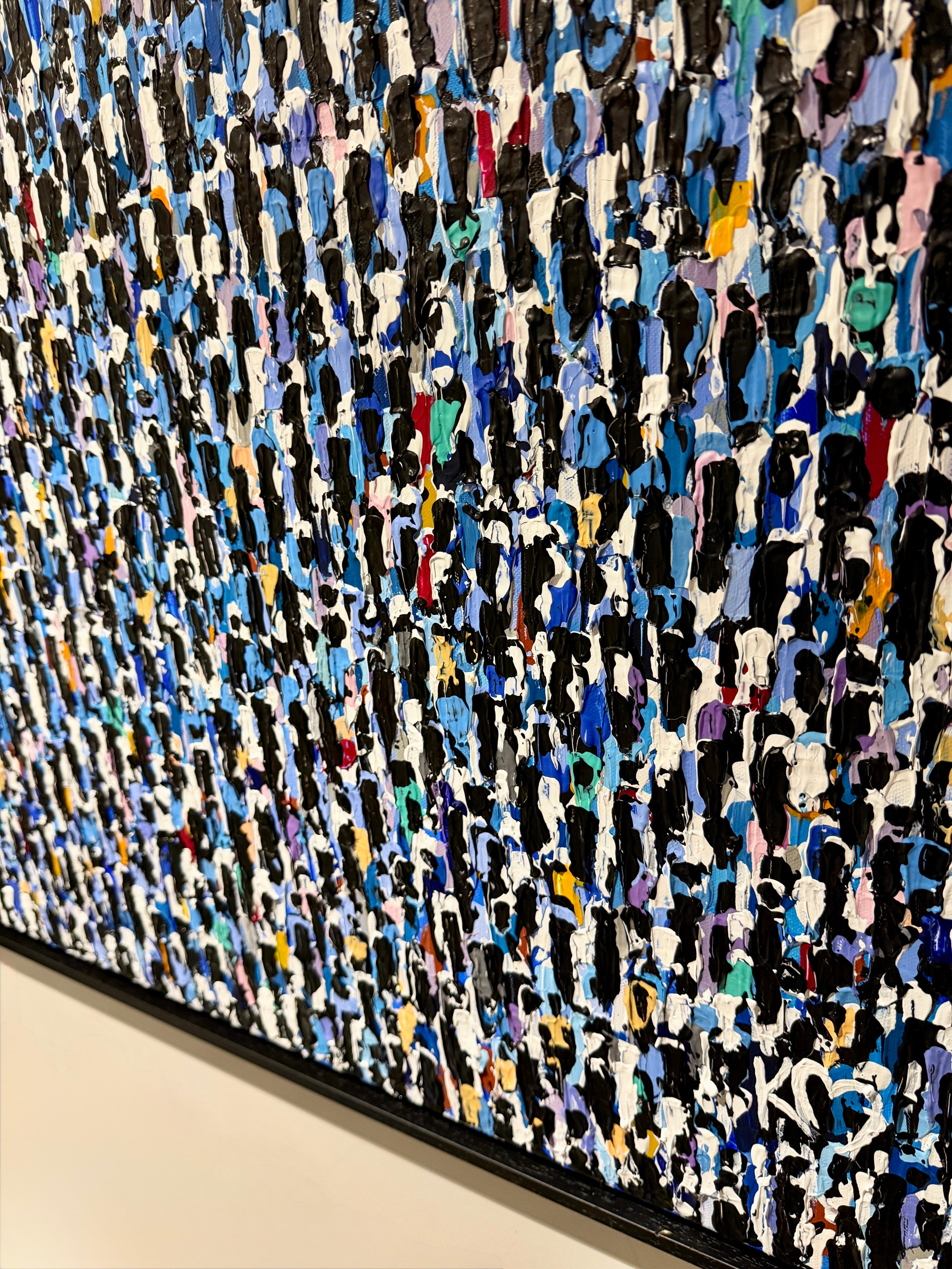 Ripple, Originalgemälde, zeitgenössisch, Landschaft (Schwarz), Abstract Painting, von Katie Murrell