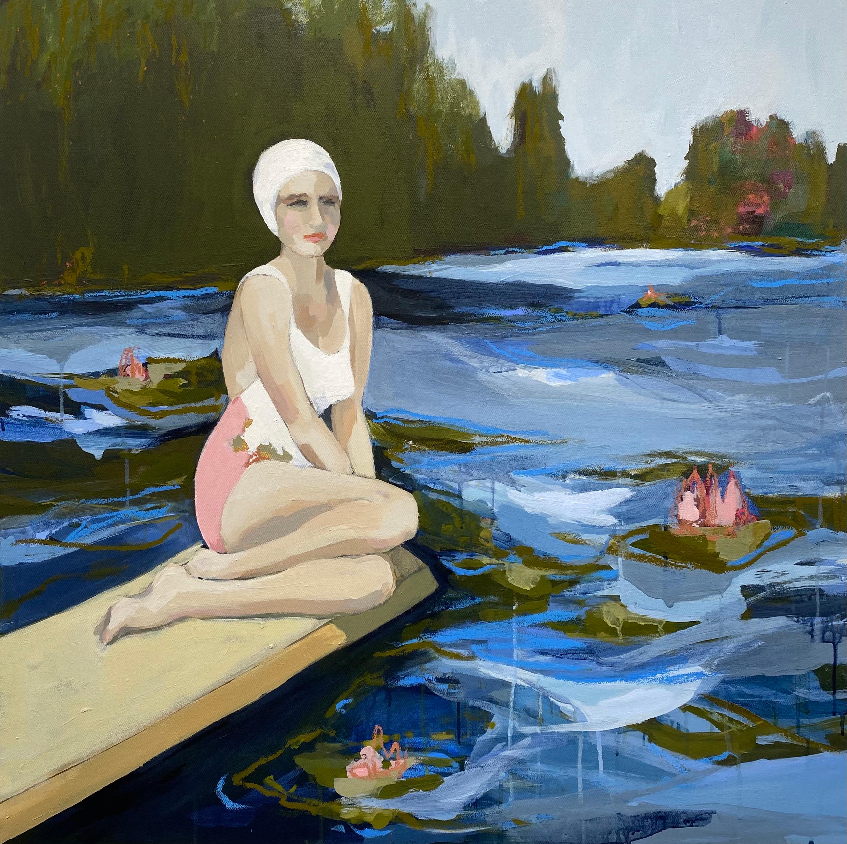 Katie Riesco Figurative Painting - Sleeping Lagoon