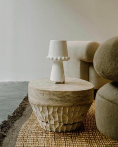Katie Table Lamp in Gypsum & Fiberglass by Brent Warr Studios
