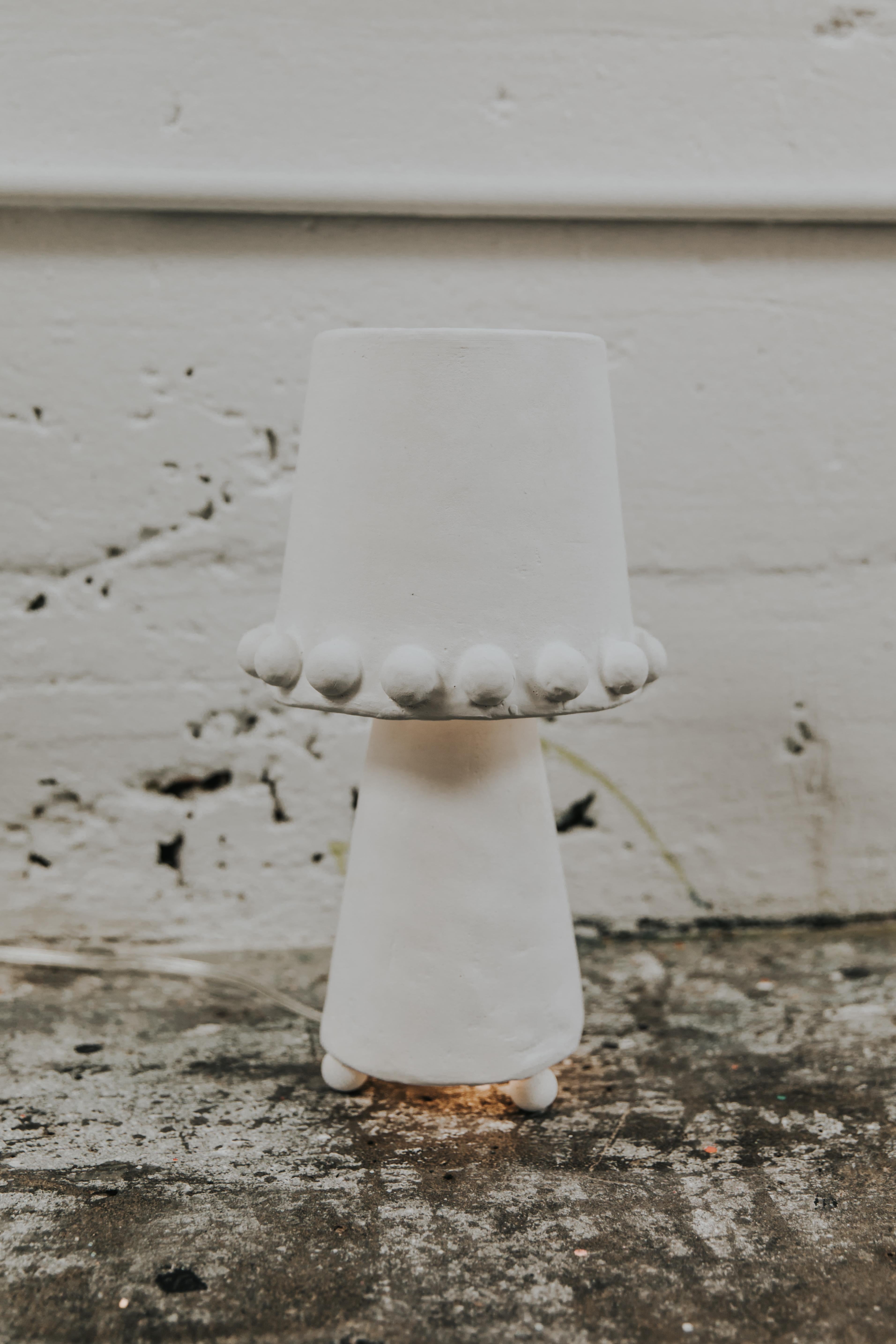 Post-Modern Katie Table Lamp in Gypsum & Fiberglass by Brent Warr Studios For Sale