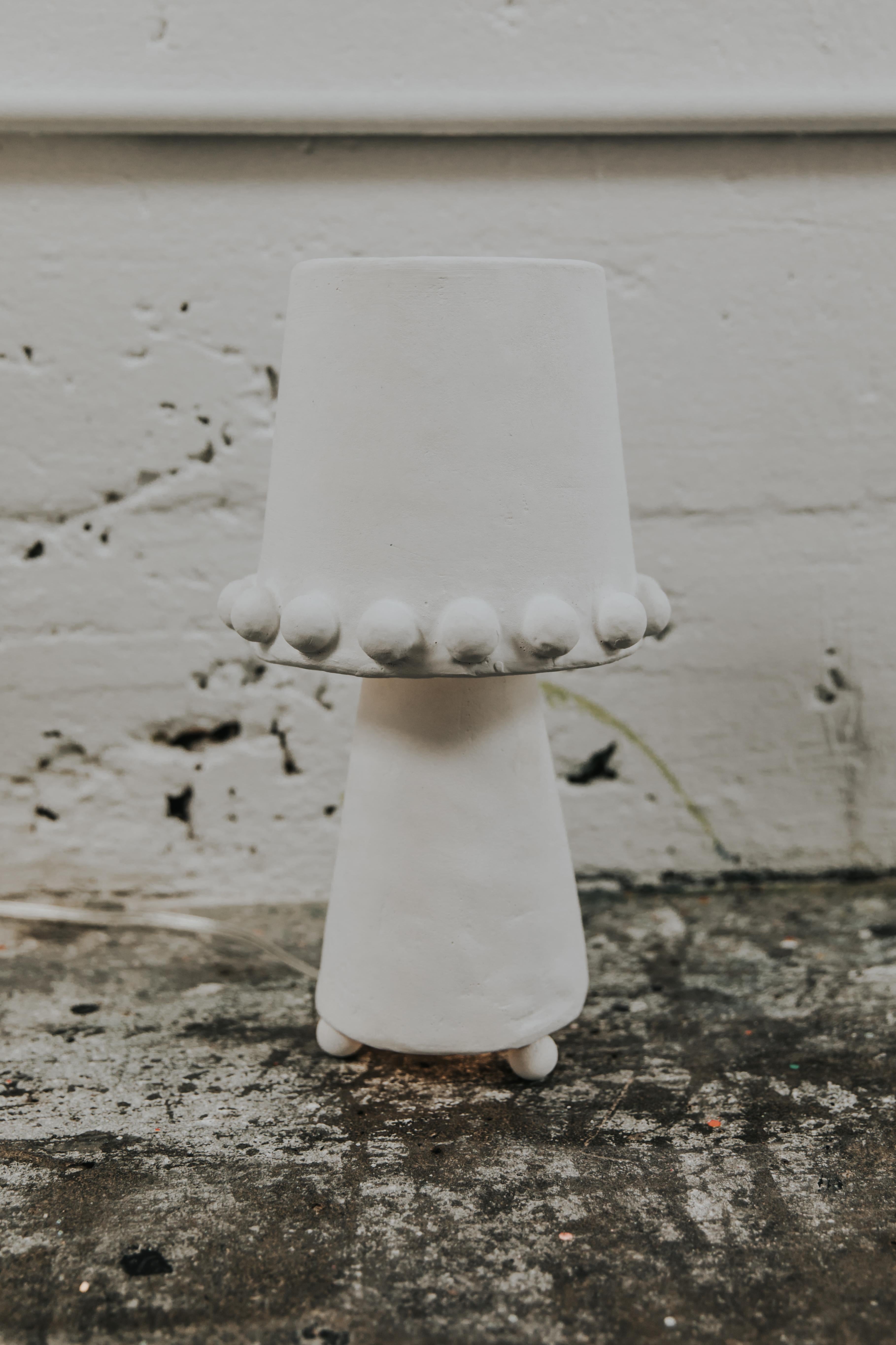 American Katie Table Lamp in Gypsum & Fiberglass by Brent Warr Studios For Sale