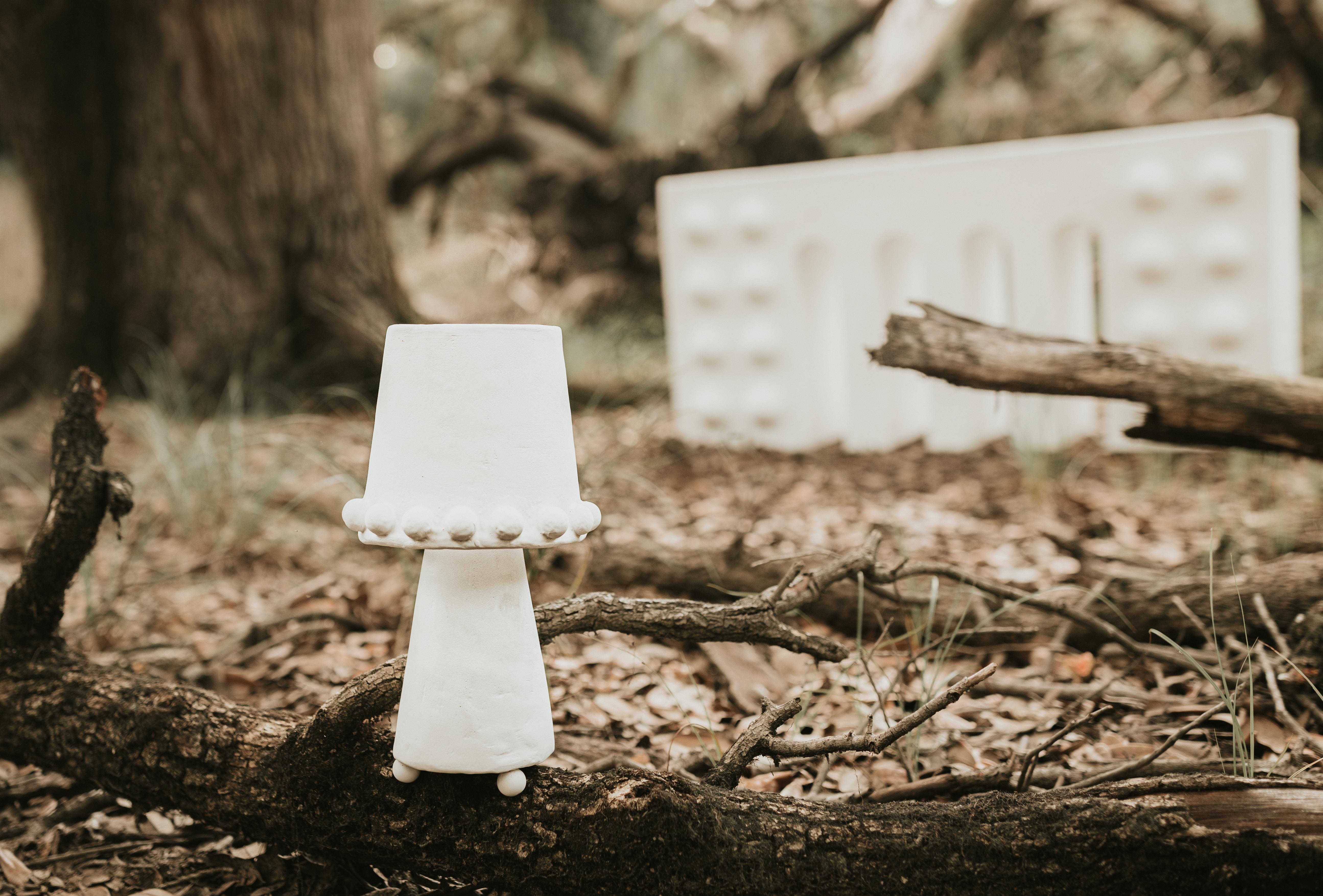 Hand-Crafted Katie Table Lamp in Gypsum & Fiberglass by Brent Warr Studios For Sale