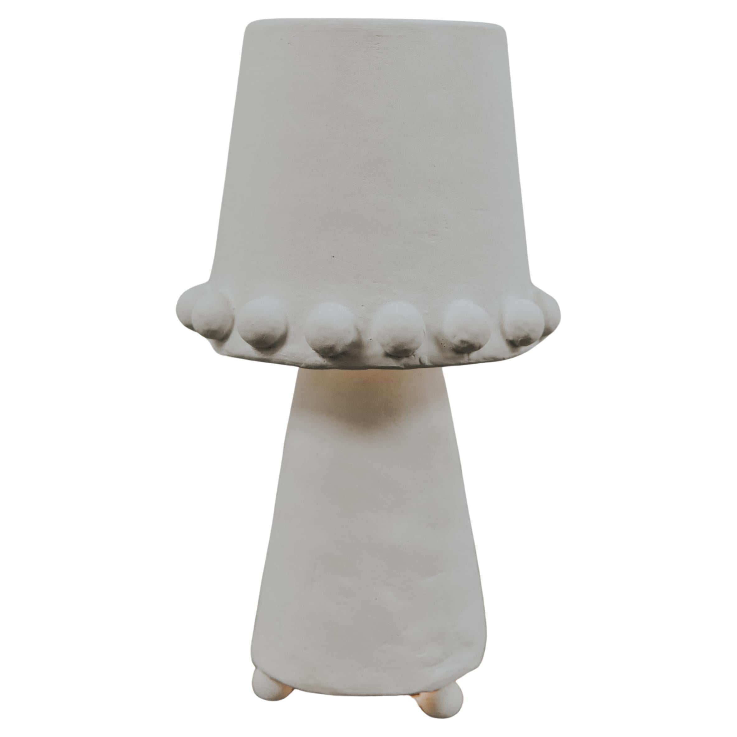 Katie Table Lamp in Gypsum & Fiberglass by Brent Warr Studios