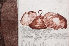 „La Mer VE 1/8“ Intaglio, handkoloriertes Muschelmotiv mit Muschelmotiv