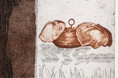 "La Mer VE 4/8" Intaglio, hand colored, seashell motif