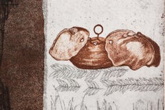 "La Mer VE 5/8" Intaglio, hand colored, seashell motif