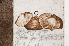 Entaille « La Mer VE 6/8 », colorée à la main, motif coquillages