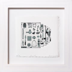 "Like a Pen VE 7/18" Intaglio, hand colored, tool motifs